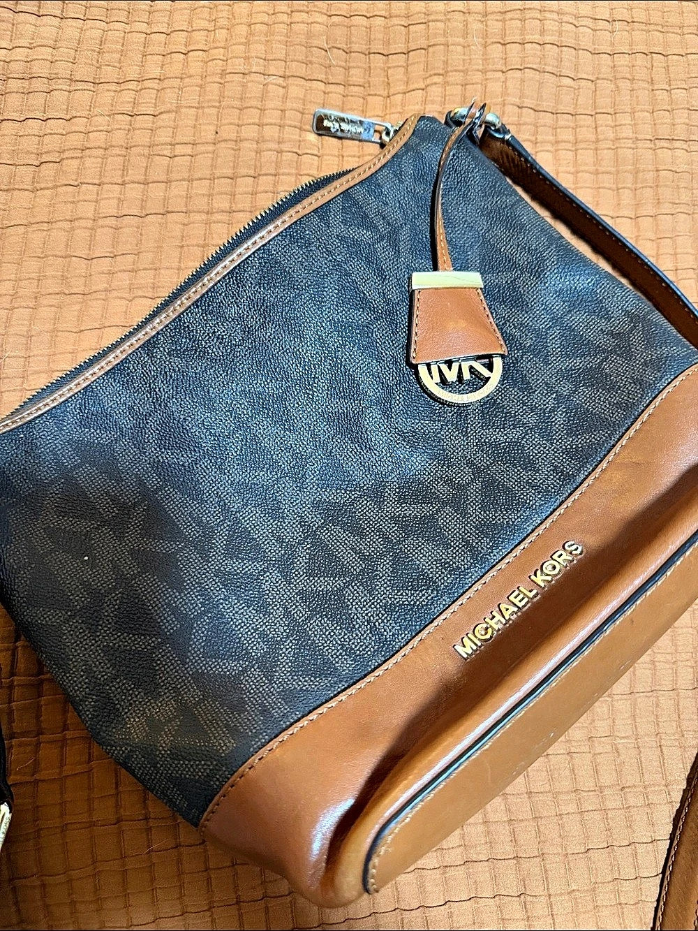 Michael Kors Brown Logo Crossbody Bag